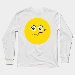 Emoji - frightend & Scared face Long Sleeve T-Shirt